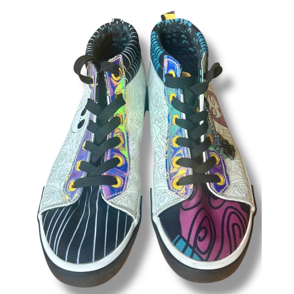Ground Up Nightmare Before Christmas Hi Top Sneakers Jack Sally Emo Goth